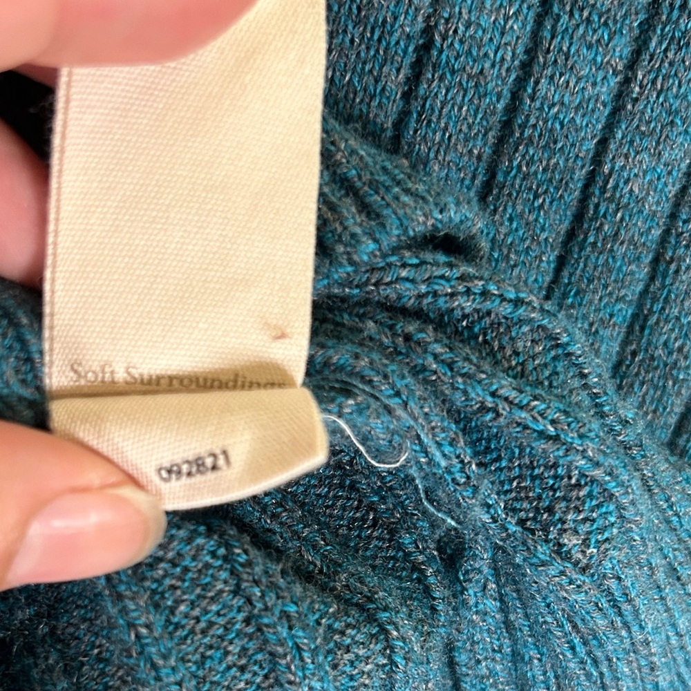 J.Jill wool blend double zipper cable knit sweater - Picture 9 of 12